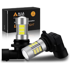 Alla Lighting 2000Lms HB4 9006 LED Fog Light Bulbs, Super Bright 6000K Xenon White Fog Lamps for Cars, Trucks
