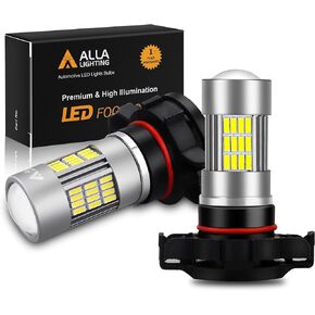 Alla Lighting 2000Lms HB4 9006 LED Fog Light Bulbs, Super Bright 6000K Xenon White Fog Lamps for Cars, Trucks
