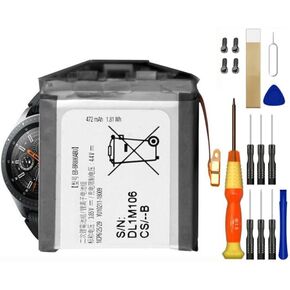 بطارية بديلة EB-BR800ABU لساعة Samsung Galaxy Watch SM-R805U مع [مجموعة من البراغي] ومجموعة أدوات إصلاح