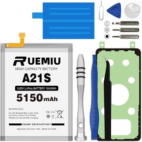 for Samsung Galaxy A21s Battery, 5150mAh Replacement Battery Compatible with Samsung Galaxy A21s SM-A217F A217F A12 SM-A125F SM-A125M SM-A125F/DS SM-A125F with Tool Repair Kit,EB-BA217ABY