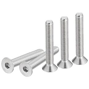 5/16-18 x 2-1/2" Flat Head Socket Cap Screws, 10 Pack 304 Stainless Steel Hex Socket Flat Head Screws, Full Thread, Countersunk Bolts