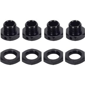 RCAWD Wheel Hex & Wheel Nut 17mm for ARRMA 6S, Fireteam 6S, Kraton 6S, Notorious 6S, Outcast 6S, Talion 6S Upgrades Parts, Wheels Hubs Adapter for #AR310484#ARAC9416, AR310449#ARAC9763 Black