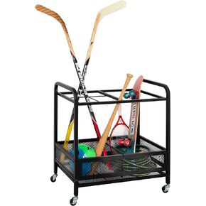 Honey-Can-Do Multi-Purpose Metal Garage Storage Cart With Wheels, Black SHF-09838 Black