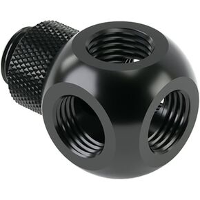 Barrow G1/4" 5-Way Ball Fitting, Rotary, Black