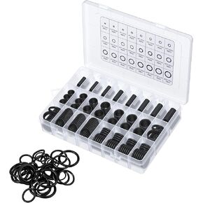 AUTOUTLET 270PCS O Rings Kit 18 Sizes Car Air Conditioning O-Ring Assortment Set with Valve Core Removal Tool for Door, Window, Electric Appliance, Bearing, Pump, Roller Auto, Home Appliances (Green)