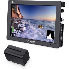 FEELWORLD FW703 7 Inch IPS 3G SDI 4K HDMI DSLR Monitor Full HD 1920x1200 On Camera Field Monitor with Histogram Include Battery