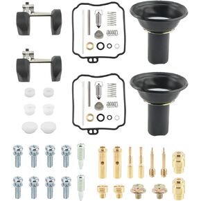 AUTOKAY 2 Set Carburetor Repair Kit Rebuild Float For Yamaha XVS650 V-STAR 1998-2015