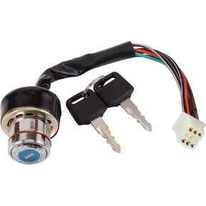 GOOFIT 6 Wire Ignition Key Switch Replacement for 50cc 90cc 110cc 125cc Taotao Sunl Kazuma Chinese ATV Quad Buggy Dune Buggies Go Karts Pocket Mini Bike