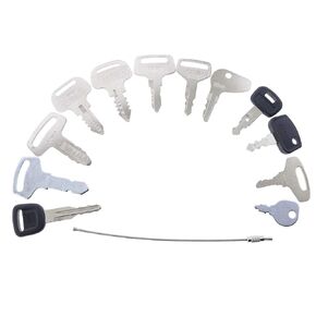 Solarhome 12 Equipment Ignition Key Set Heavy Equipment Keys Set for Most Kubota Tractor Models B L M BX Equipment Key Master Set
