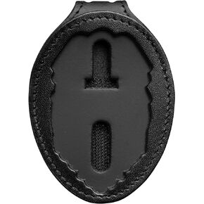 Perfect Fit Shield Wallets Florida and Connecticut Belt Clip Badge Holder with Neck Chain Black Leather (Cutout 189)