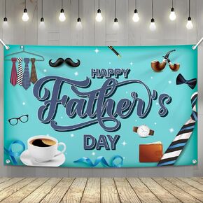 Happy Fathers Day Banner- XtraLarge, 72x44 Inch, Father's Day Banner for Happy Fathers Day Decorations, Happy Fathers Day Backdrop for Fathers Day Party Supplies, Fathers Day Party Decorations