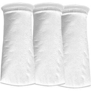 4 Inch Filter Socks 100 Micron - by 9 Inch Short Premium Aquarium Felt Filter Bag - Pack of 3
