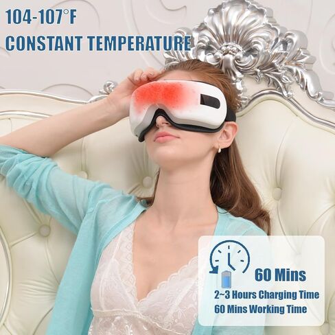 Nadie Eye Massage with Heat, Smart Eye Massager Tool, Temple Massager Heat Eye Mask, Birthday Gifts in Saudi Arabia