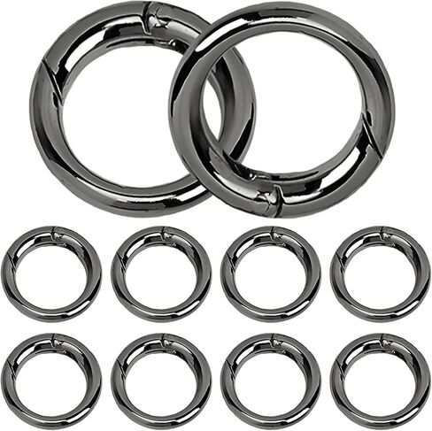 10 Pcs Key Ring Carabiner, Spring O Ring Small Round Clip Metal Carabiner, Purse Holder Clip Wallet Ring Heavy Duty Carabiner Clips for Bag Craft in Saudi Arabia