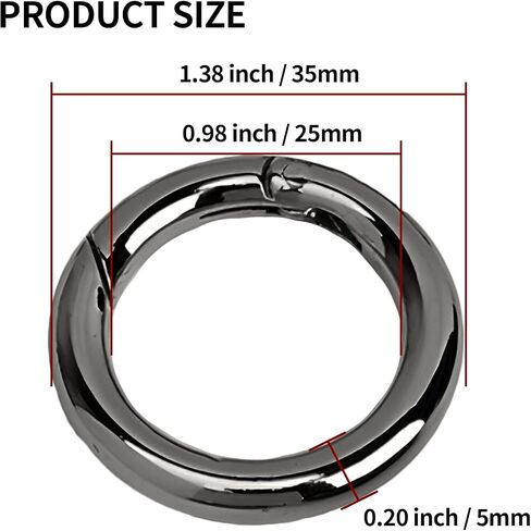 10 Pcs Key Ring Carabiner, Spring O Ring Small Round Clip Metal Carabiner, Purse Holder Clip Wallet Ring Heavy Duty Carabiner Clips for Bag Craft in Saudi Arabia