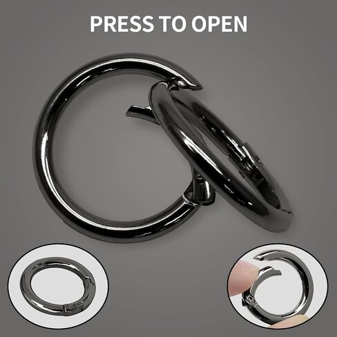 10 Pcs Key Ring Carabiner, Spring O Ring Small Round Clip Metal Carabiner, Purse Holder Clip Wallet Ring Heavy Duty Carabiner Clips for Bag Craft in Saudi Arabia