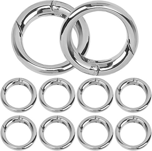 10 Pcs Key Ring Carabiner, Spring O Ring Small Round Clip Metal Carabiner, Purse Holder Clip Wallet Ring Heavy Duty Carabiner Clips for Bag Craft in Saudi Arabia