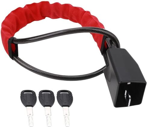 قفل عجلة القيادة، قفل حزام الأمان، جهاز مضاد للسرقة، أقفال عجلة القيادة للسيارات، سيارات الدفع الرباعي، عربة الجولف، أجهزة قفل ضد السرقة - أحمر in Kuwait
