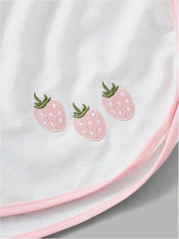 SweatyRocks Women's Cute Strawberry Embroidery Elastic Waist Workout Dolphin Shorts in Saudi Arabia