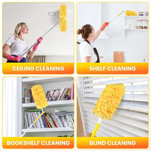 Duster Refills Compatible with Swiffer Dusters，Multi Surface 360 Heavy Duty Duster Refills & 1 Handle, Disposable Dusters for Cleaning (32 Count+1 Handle) in Saudi Arabia