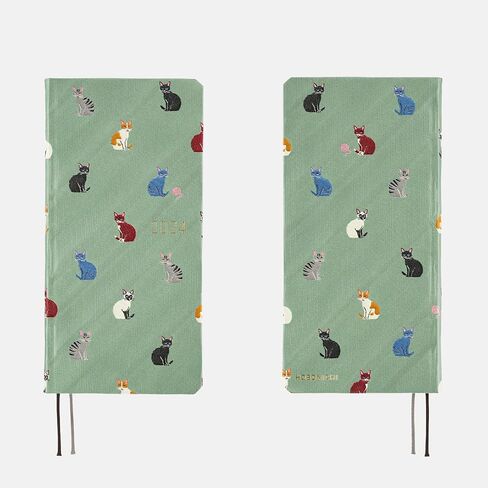 أسابيع Hobonichi Techo [اليابانية/مخطط شهري أسبوعي/حجم طويل ونحيف/بداية أبريل 2024] ربطة عنق وربطة عنق: Cats & Me in Saudi Arabia