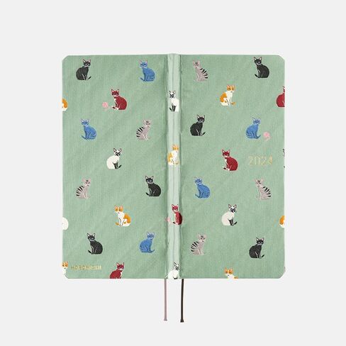 أسابيع Hobonichi Techo [اليابانية/مخطط شهري أسبوعي/حجم طويل ونحيف/بداية أبريل 2024] ربطة عنق وربطة عنق: Cats & Me in Saudi Arabia