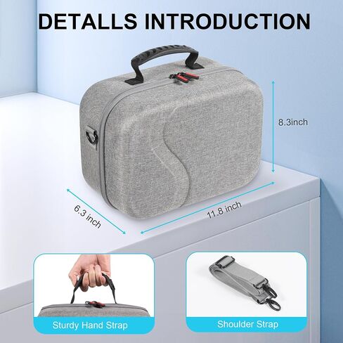 Large Carrying Case for Meta Oculus Quest 3, Hard Shell Travel Case Compatible with Battery Head Strap, Controllers and Other Accessories, Lightweight and Portable for Travel and Home Storage in Saudi Arabia