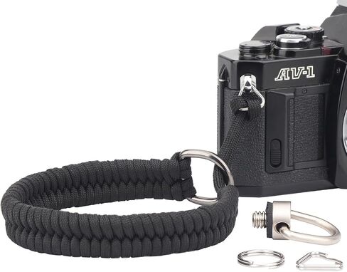 حبل معصم لكاميرا باراكورد لكاميرات DSLR، مع برغي سريع التحرير لـ Insta360 X3، وكاميرات الحركة، وعصا السيلفي (13.8 بوصة، أسود) in Saudi Arabia