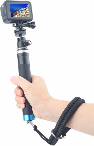 حبل معصم لكاميرا باراكورد لكاميرات DSLR، مع برغي سريع التحرير لـ Insta360 X3، وكاميرات الحركة، وعصا السيلفي (13.8 بوصة، أسود) in Saudi Arabia