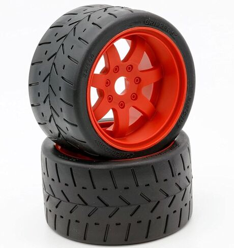 1/8 Gripper 54/100 Belted Mounted Rear Tires/Wheels 17mm (2) Arrma Felony/Infraction/Limiitless (Gold) in Saudi Arabia