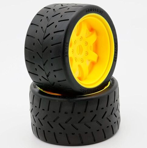 1/8 Gripper 54/100 Belted Mounted Rear Tires/Wheels 17mm (2) Arrma Felony/Infraction/Limiitless (Gold) in Saudi Arabia