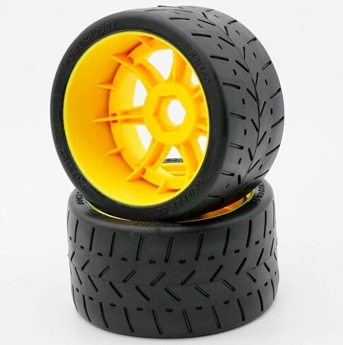 1/8 Gripper 54/100 Belted Mounted Rear Tires/Wheels 17mm (2) Arrma Felony/Infraction/Limiitless (Gold) in Saudi Arabia