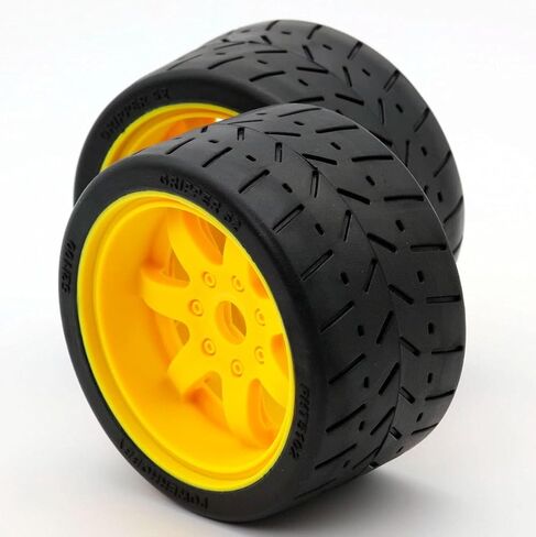1/8 Gripper 54/100 Belted Mounted Rear Tires/Wheels 17mm (2) Arrma Felony/Infraction/Limiitless (Gold) in Saudi Arabia