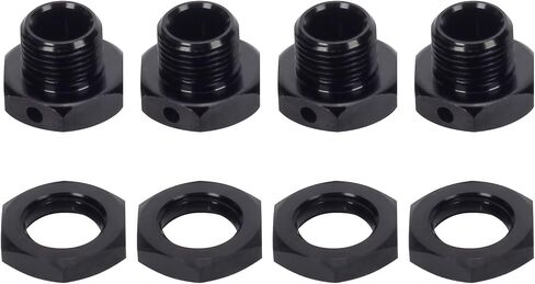 RCAWD Wheel Hex & Wheel Nut 17mm for ARRMA 6S, Fireteam 6S, Kraton 6S, Notorious 6S, Outcast 6S, Talion 6S Upgrades Parts, Wheels Hubs Adapter for #AR310484#ARAC9416, AR310449#ARAC9763 Black in Saudi Arabia