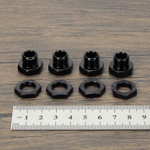 RCAWD Wheel Hex & Wheel Nut 17mm for ARRMA 6S, Fireteam 6S, Kraton 6S, Notorious 6S, Outcast 6S, Talion 6S Upgrades Parts, Wheels Hubs Adapter for #AR310484#ARAC9416, AR310449#ARAC9763 Black in Saudi Arabia