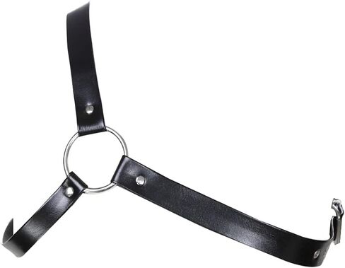 Men's Black Leather Body Chain Chest Harness Belt Shoulder Straps Adjustable Buckle Straps Costume Party Carnival in Saudi Arabia