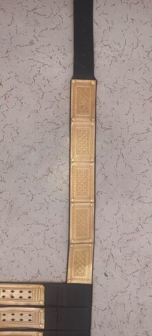 Roman Leather Apron Belt Brass Fittings Wearable Armor Roman Belt Legionary's Belt Made up of Brass With Natural Leather | Reenactment Belt | in Saudi Arabia