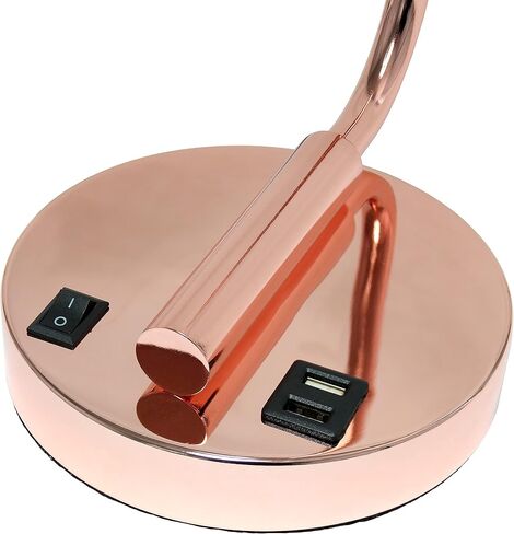 Simple Designs LD1036-WHT Bronson Antique Style Industrial Iron Lantern Desk Bedside Glass Shade Table Lamp, White in Kuwait