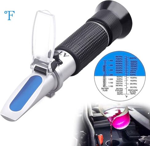 Antifreeze Refractometer, 3-in-1 Antifreeze Coolant Tester for Checking Freezing Point, Concentration of Ethylene Glycol Propylene Glycol Based Automobile Antifreeze Coolant Condition in Saudi Arabia