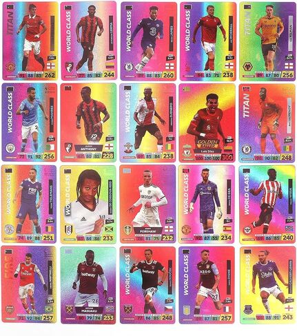 55 Colorful Soccer Star Cards Soccer Trading Cards Limited Edition Soccer Card Champion Collection League Card Gift for Children Fans in Saudi Arabia