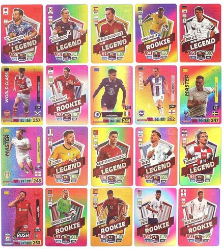 55 Colorful Soccer Star Cards Soccer Trading Cards Limited Edition Soccer Card Champion Collection League Card Gift for Children Fans in Saudi Arabia