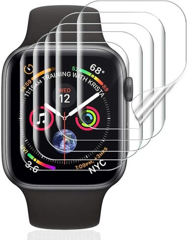 [5 Pack] Hydrogel Film Screen Protector for Apple Watch Series 9/8/7 41mm, TPU [Clear HD] Self-Healing Soft Protective Film (Not Tempered Glass) in Saudi Arabia