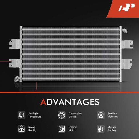 A-Premium Air Conditioning A/C Condenser Compatible with Chevrolet, GMC Models - Express 1500 2500 3500 4500, Savana 1500 2500 3500 4500 in Saudi Arabia