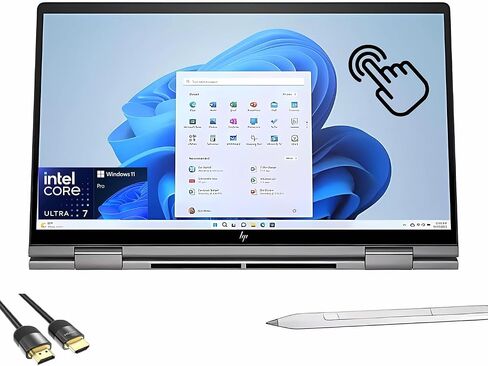 كمبيوتر محمول HP Envy x360 2 في 1، شاشة لمس 15.6 بوصة FHD IPS، منصة Evo 8-Cores Ultra 7 155U، ذاكرة وصول عشوائي 32 جيجابايت، 1 تيرابايت PCIe 4.0، لوحة مفاتيح بإضاءة خلفية، WiFi 6E، كاميرا ويب، TB 4، قارئ بطاقة SD، قلم ستايلس، بي دي جي اتش دي ام اي، ويندوز in Saudi Arabia