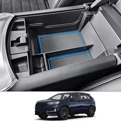 صينية تنظيم وحدة التحكم المركزية CDEFG لـ 2020-2023 2024 Edge متوافقة مع 2020-2023 2024 Ford Edge منظم وحدة التحكم الوسطى صندوق تخزين مسند الذراع 2023 2024 ملحقات الحافة (زخرفة سوداء) in Saudi Arabia