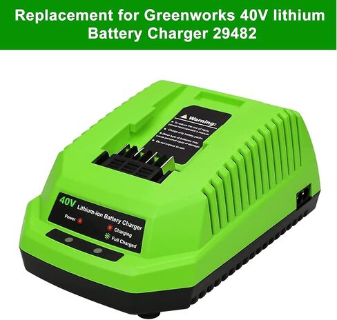 استبدال شاحن OHYES BAT 40V لشاحن بطارية ليثيوم أيون Greenworks 40V 29482 متوافق مع بطارية Greenworks 40V 29472 29252 20202 22262 25312 25322 20642 متوافق مع أدوات G-MAX 40V in Kuwait
