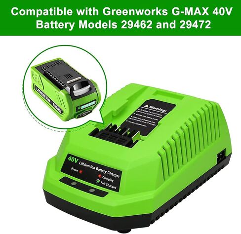 استبدال شاحن OHYES BAT 40V لشاحن بطارية ليثيوم أيون Greenworks 40V 29482 متوافق مع بطارية Greenworks 40V 29472 29252 20202 22262 25312 25322 20642 متوافق مع أدوات G-MAX 40V in Kuwait