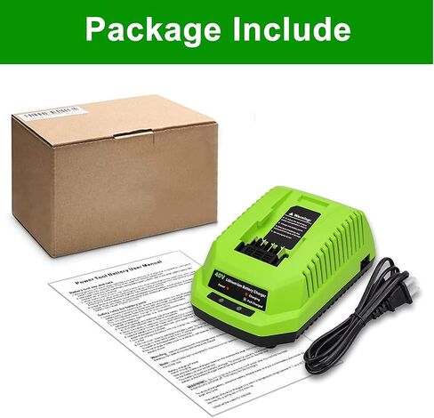 استبدال شاحن OHYES BAT 40V لشاحن بطارية ليثيوم أيون Greenworks 40V 29482 متوافق مع بطارية Greenworks 40V 29472 29252 20202 22262 25312 25322 20642 متوافق مع أدوات G-MAX 40V in Kuwait