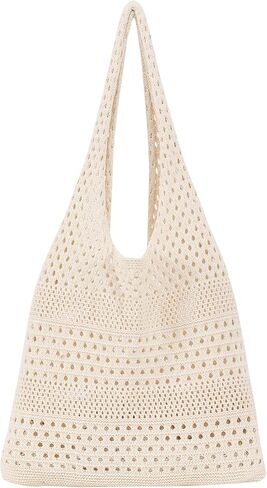 Crochet Beach Bag for Women, Beach Tote Bag for Summer Knit Mesh Shoulder Bag for Girls Travel Vacation Beach in Saudi Arabia