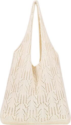 Crochet Beach Bag for Women, Beach Tote Bag for Summer Knit Mesh Shoulder Bag for Girls Travel Vacation Beach in Saudi Arabia